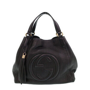 Gucci Soho Interlocking GG Pebbled Leather Tote